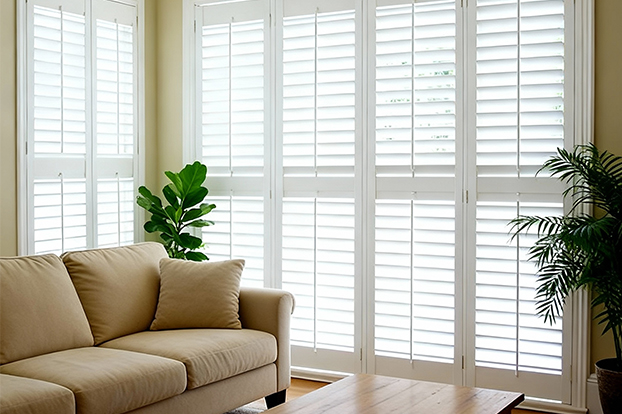 Custom Plantation Shutters: Wood, PVC and Aluminum Options